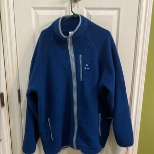 Disney Parks Unisex Adult Blue Fleece Mickey Embroidery Zip Front Jacket XXXL